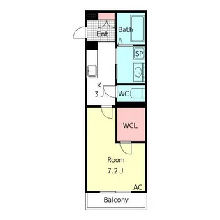 1Kの間取り画像