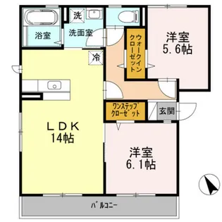 フルーレ・咲【2階】の間取り