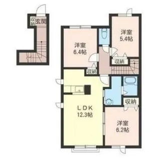 シャーメゾングランツA【2階】の間取り