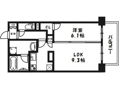 ブリリアント同心【4階】の間取り