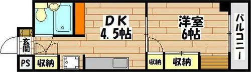 メゾンハーミティジ【4階】の間取り