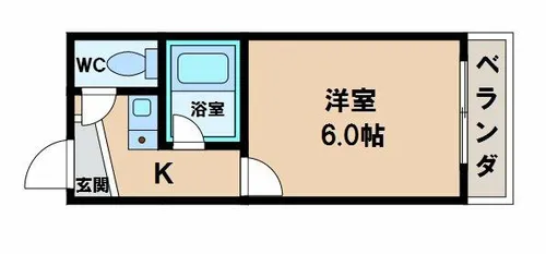 オーキッドコート田辺【6階】の間取り