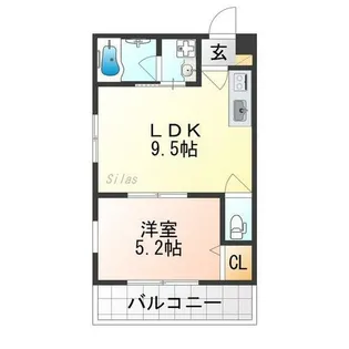 ERRI SUEGA【5階】の間取り