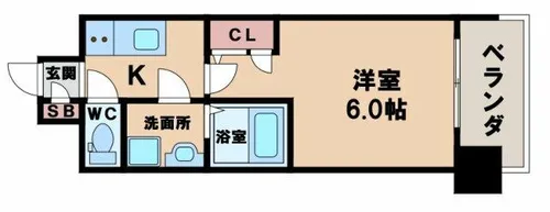 エスリード天王寺町北【2階】の間取り
