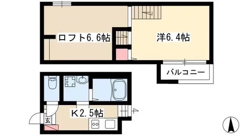 A.K.15六番町【0201号室】の間取り