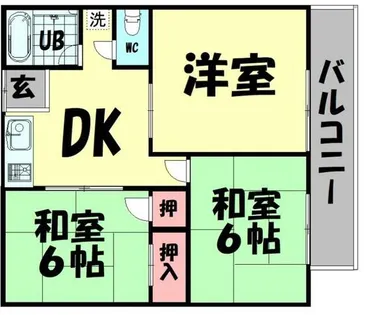 ハイツ川崎【2階】の間取り
