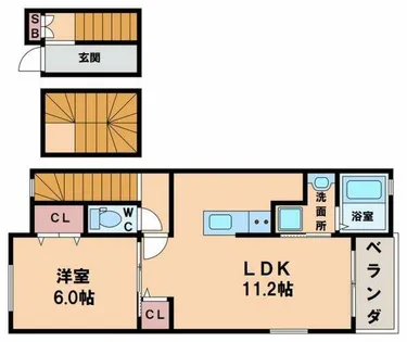 フェリチェート【3階】の間取り