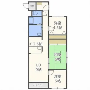 サウス15【3階】の間取り