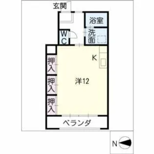 エクシブ池下【203号室】の間取り