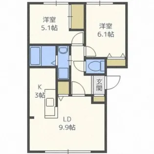 プロムナードⅠ【2階】の間取り