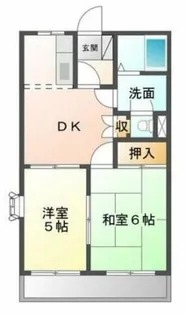 スパシーバ積川【1階】の間取り