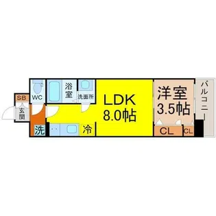 ファステート名古屋駅前アルティス【15階】の間取り