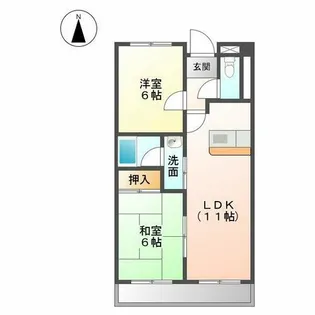 アークヒル【1102号室】の間取り