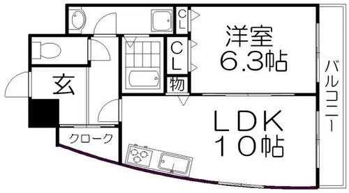 レオン光善寺【3階】の間取り
