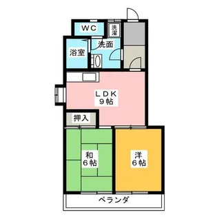 2LDKの間取り画像