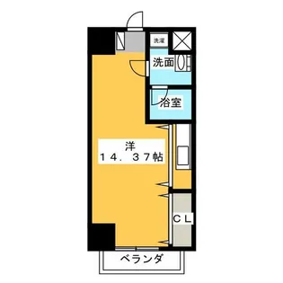 1Rの間取り画像