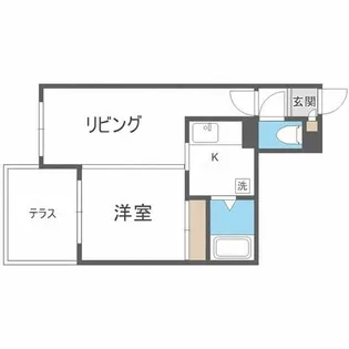 ハウスオブリザ平岸六番館【307号室】の間取り