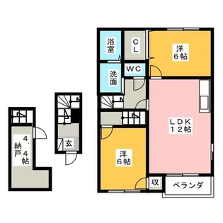 サンライズヒオキ【2階】の間取り