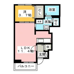 アビタシオン柳戸【1階】の間取り