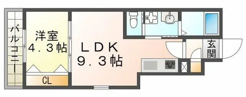 ジーメゾン垂水【1階】の間取り