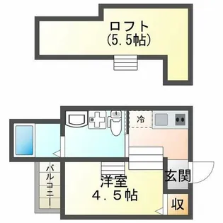 クレアージュ山手【2階】の間取り