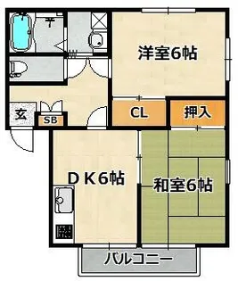ヴェルデ【102号室】の間取り