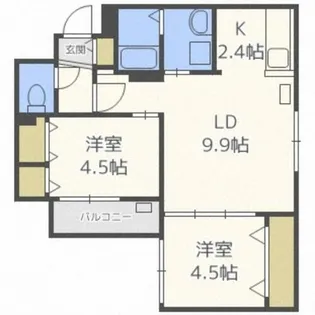 クィーンズコート【3階】の間取り