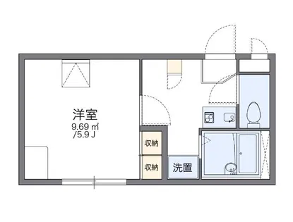 レオパレスNEO ZIOUN【1階】の間取り