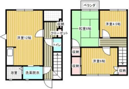 兵庫県姫路市田寺8丁目【テラスハウス】の間取り