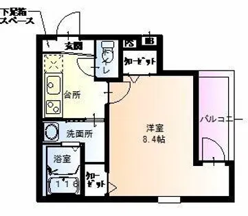 フジパレス城東諏訪Ⅶ番館【2階】の間取り