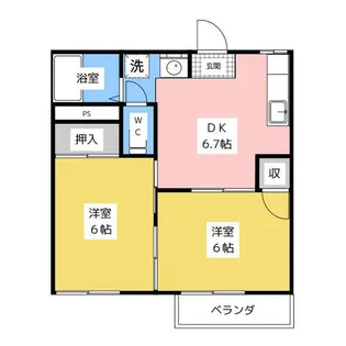 コーポ藤塚【2階】の間取り