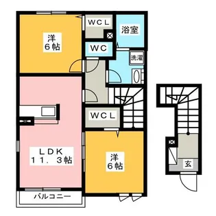 フェイスピュア【2階】の間取り