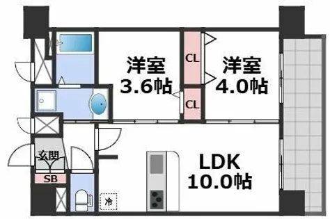 プレサンス大正エミナンス【14階】の間取り