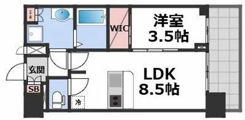 プレサンス大正エミナンス【14階】の間取り