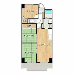 クローバーハイツ上野芝【7階】の間取り