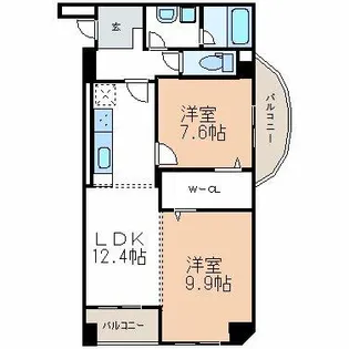 サンコートHANNOKI【501号室】の間取り