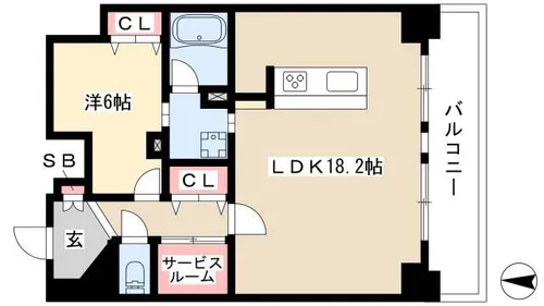 ポルタニグラ大須【12階】の間取り