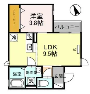 兵庫県西宮市鳴尾町2丁目【アパート】の間取り