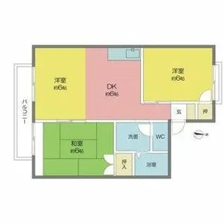 サンハイツ藤山台B棟【203号室】の間取り