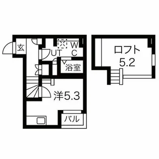 ランドスクエア下市場【105号室】の間取り