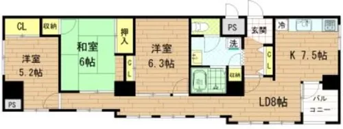 らぽーる【2階】の間取り