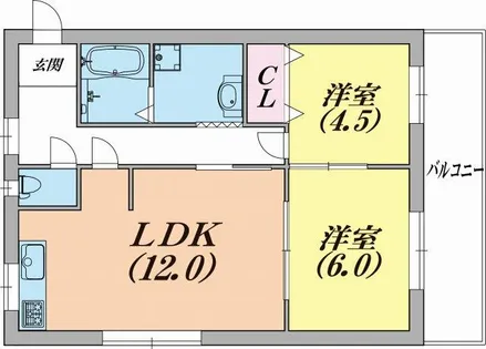 ウィングパレス【1階】の間取り