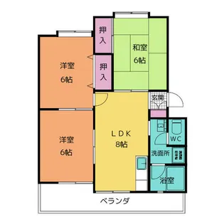 コーポラス小野【2階】の間取り