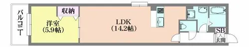 エルデ神戸【1階】の間取り