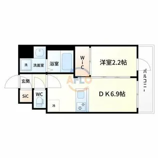 セレニテ十三ミラク【5階】の間取り