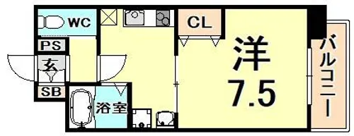 ランド・アート西宮【6階】の間取り