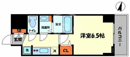 CITY LUX NAMBA SOUTH【14階】の間取り