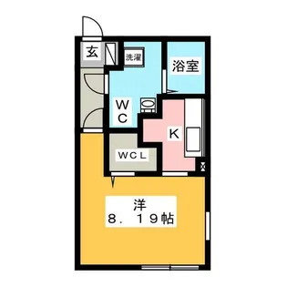 1Rの間取り画像