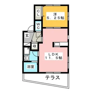 ヴァン・メルセゾン【1階】の間取り