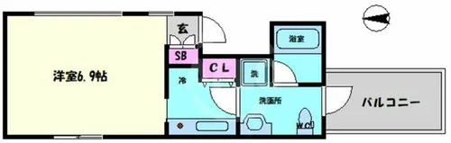 プレジール靭公園【10階】の間取り
